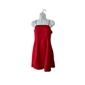 Y2K J.R. Nites Bright Red Fit & Flare Dress Size Women's Size 4 Made in the USA